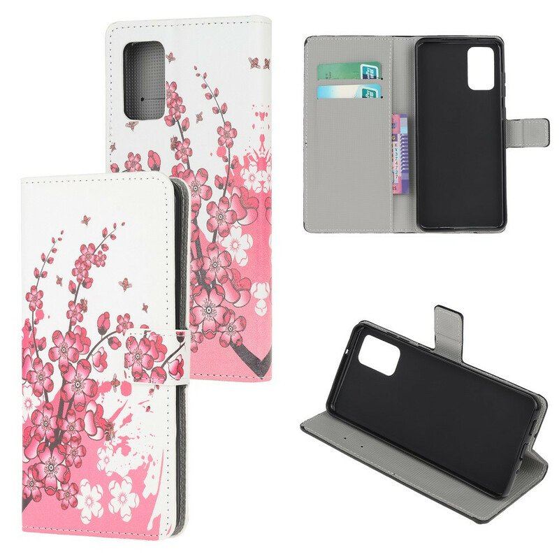 Etui Folio do Samsung Galaxy S20 Plus / S20 Plus 5G Tropikalne Kwiaty