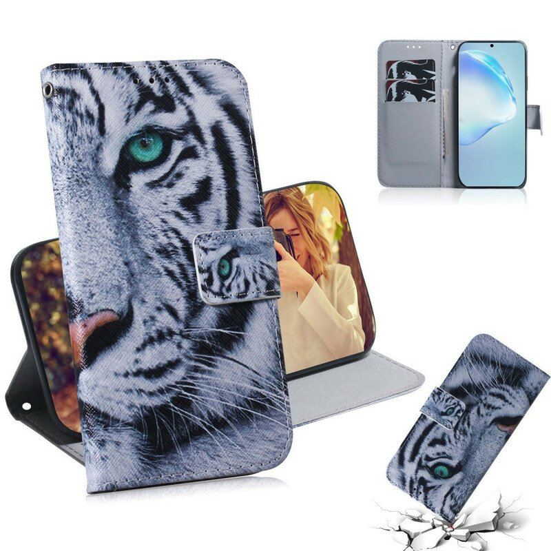 Etui Folio do Samsung Galaxy S20 Plus / S20 Plus 5G Twarz Tygrysa