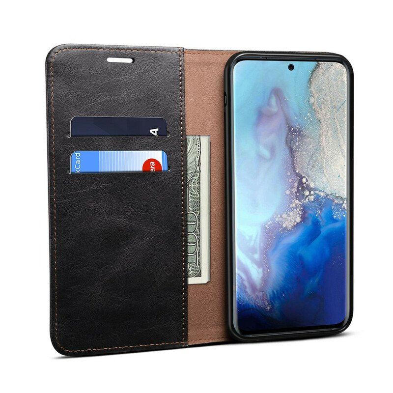 Etui Na Telefon do Samsung Galaxy S20 Plus / S20 Plus 5G Etui Folio Woskowana Sztuczna Skóra