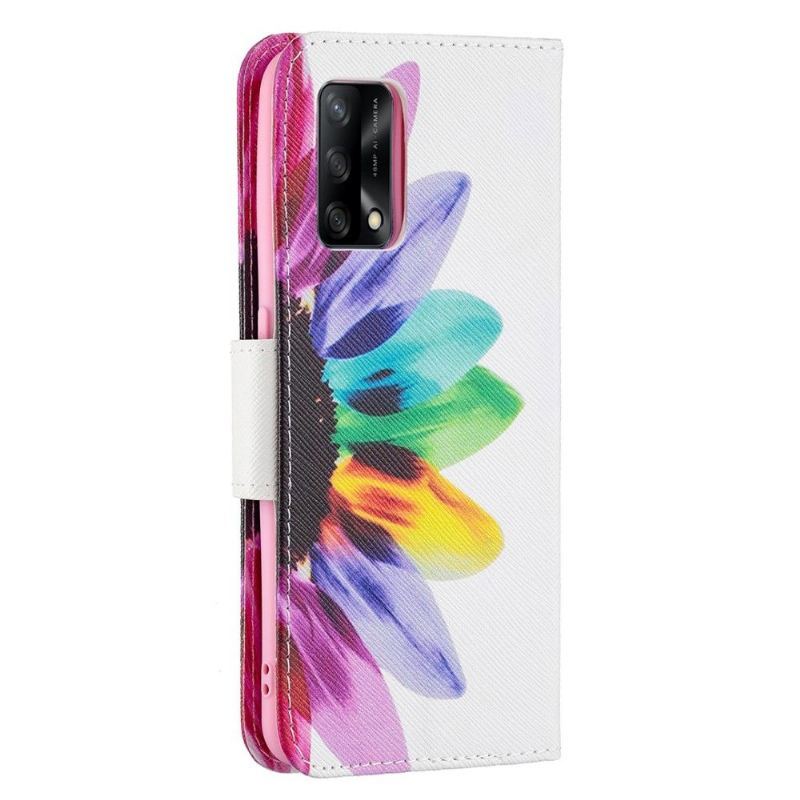 Etui Folio do Oppo A74 4G Kolorowe Płatki