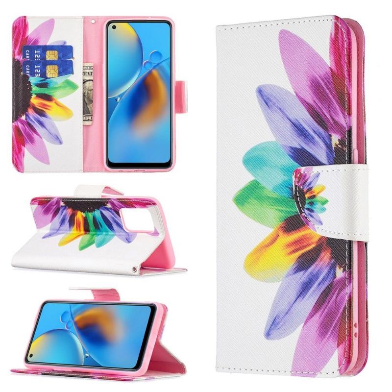 Etui Folio do Oppo A74 4G Kolorowe Płatki