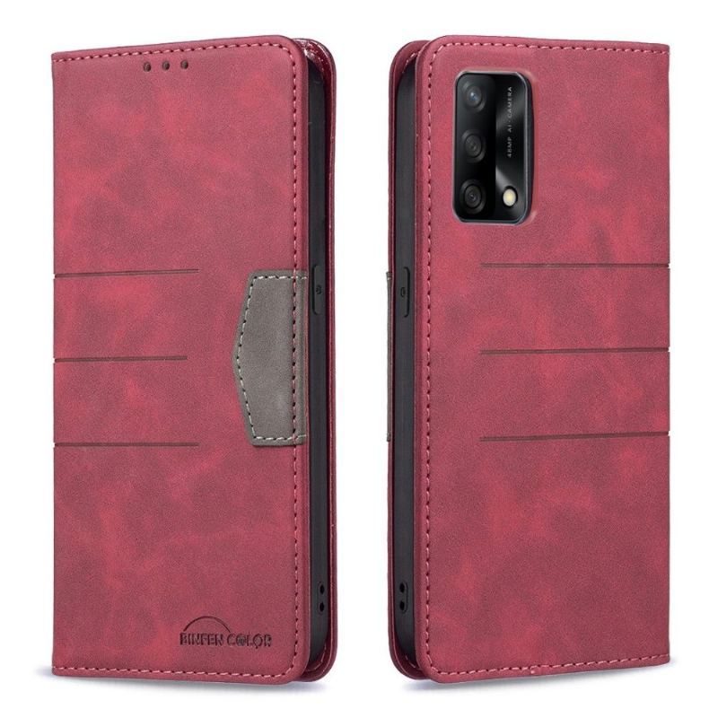 Skórzany Futerał do Oppo A74 4G Etui Folio Binfen Kolor Flip Faux Leather