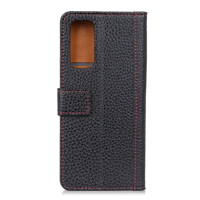 Etui Folio do Xiaomi Mi 10T / 10T Pro Skóra Ziarnista Szwy