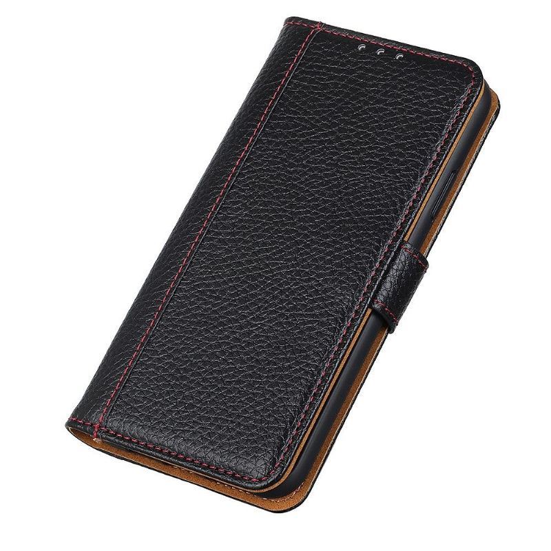 Etui Folio do Xiaomi Mi 10T / 10T Pro Skóra Ziarnista Szwy