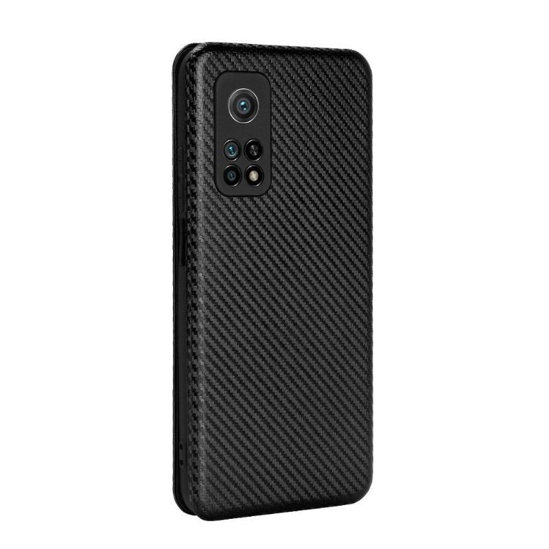 Etui Folio do Xiaomi Mi 10T / 10T Pro W Stylu Włókna Węglowego Ze Sztucznej Skóry