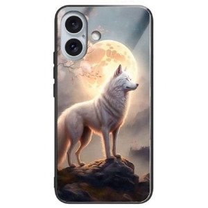 Etui Do iPhone 16 Plus Szkło Hartowane Moonlight Wolf