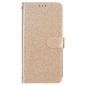 Etui Folio Do iPhone 16 Plus Cekiny Z Paskami