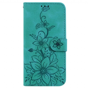 Etui Folio Do iPhone 16 Plus Kwiatowy