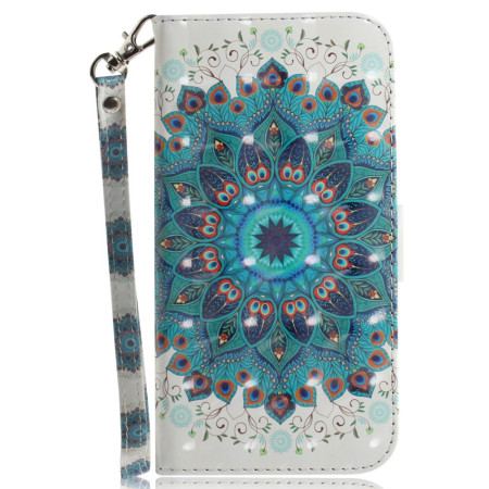 Etui Folio Do iPhone 16 Plus Zielona Mandala Z Paskiem