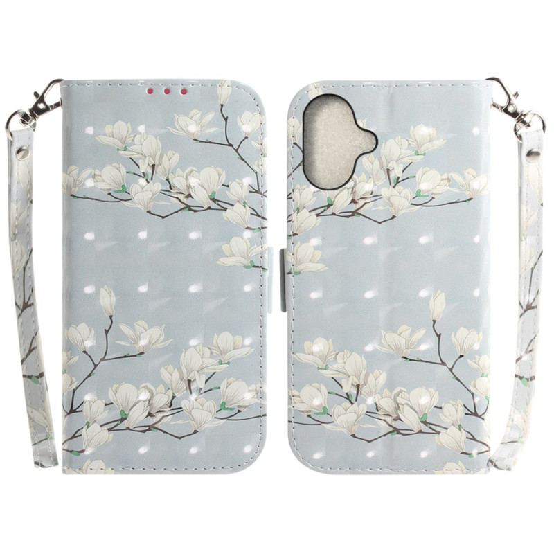 Etui Folio iPhone 16 Plus Magnolie Z Paskiem