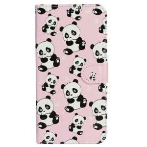 Etui Folio iPhone 16 Plus Pandy Na Smyczy Etui Ochronne