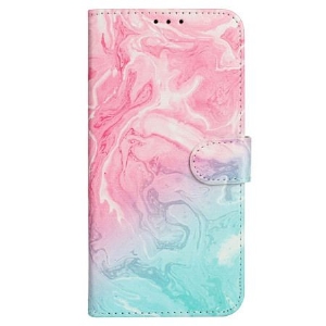 Etui Folio iPhone 16 Plus Różowy Zielony Marmur