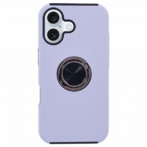 Etui iPhone 16 Plus Obrotowy Wspornik Z Efektem Metalu Etui Ochronne