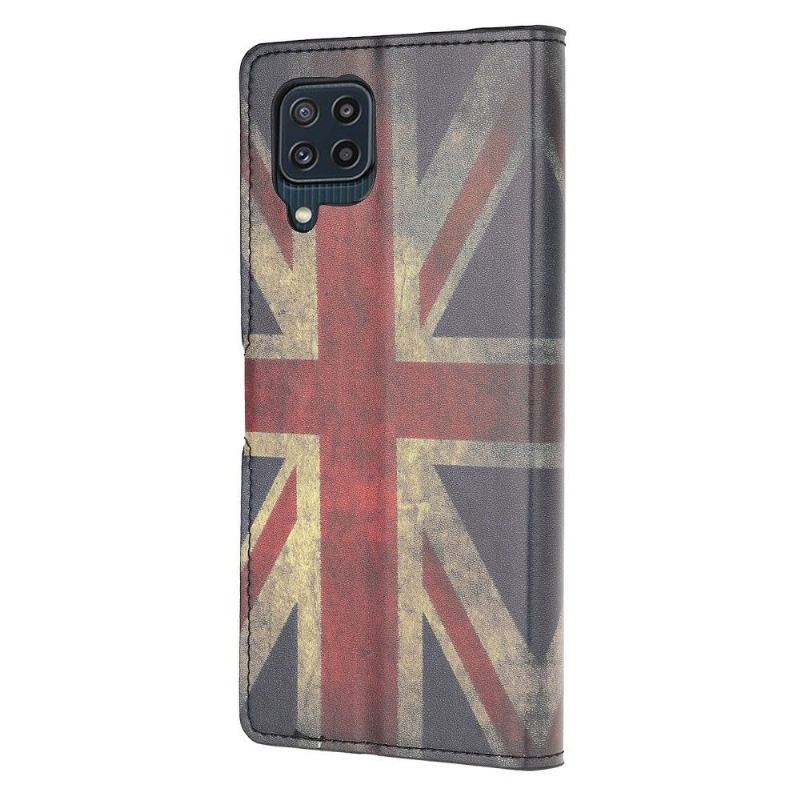 Etui Folio do Samsung Galaxy M32 Obrzeża Vintage Flaga Brytyjska