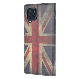 Etui Folio do Samsung Galaxy M32 Obrzeża Vintage Flaga Brytyjska