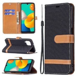 Etui Folio do Samsung Galaxy M32 Pokrowiec Z Tkaniny