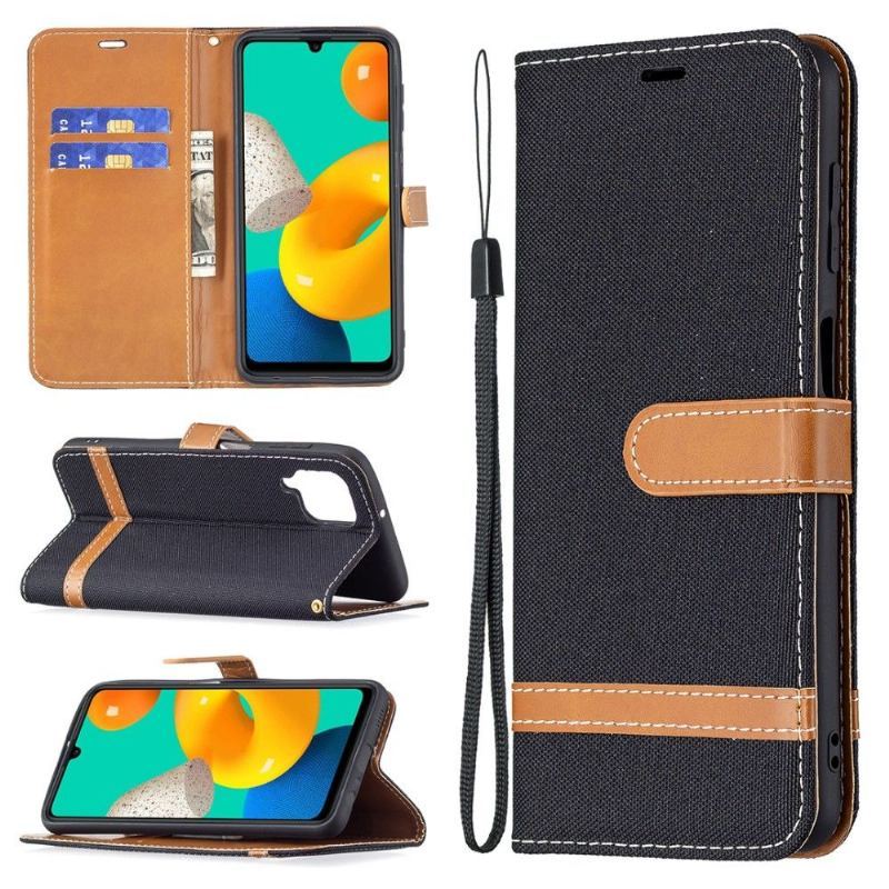 Etui Folio do Samsung Galaxy M32 Pokrowiec Z Tkaniny