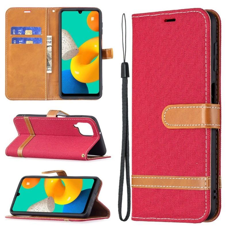 Etui Folio do Samsung Galaxy M32 Pokrowiec Z Tkaniny