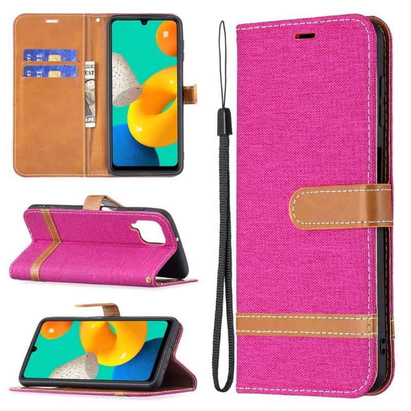 Etui Folio do Samsung Galaxy M32 Pokrowiec Z Tkaniny