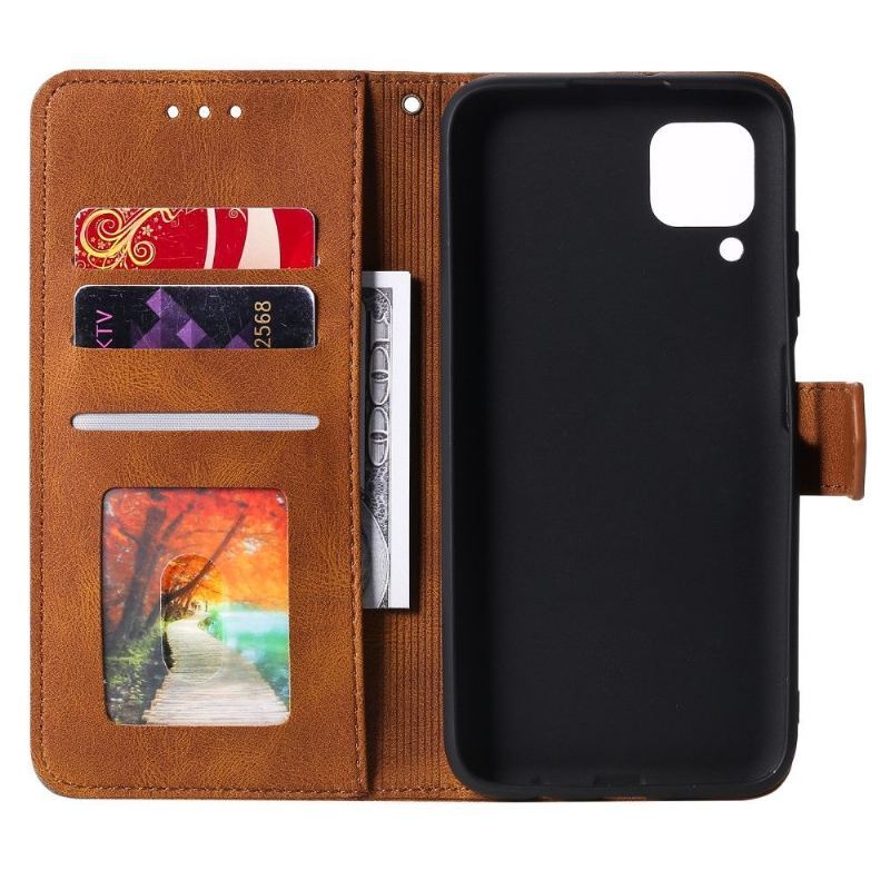 Obudowa Etui Na Telefon do Samsung Galaxy M32 z Łańcuch Etui Folio Bicolor Folio