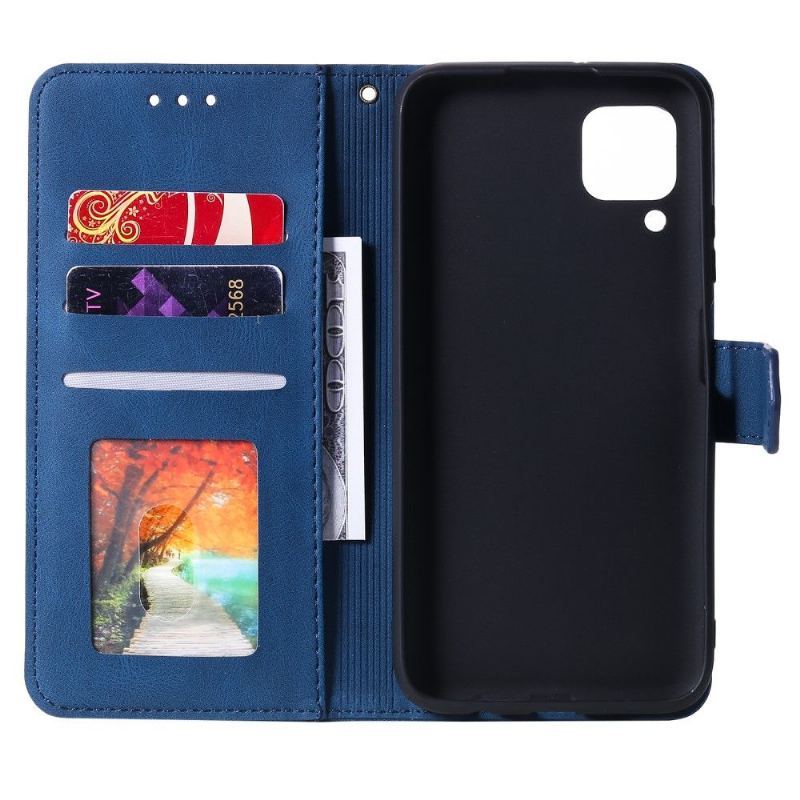 Obudowa Etui Na Telefon do Samsung Galaxy M32 z Łańcuch Etui Folio Bicolor Folio