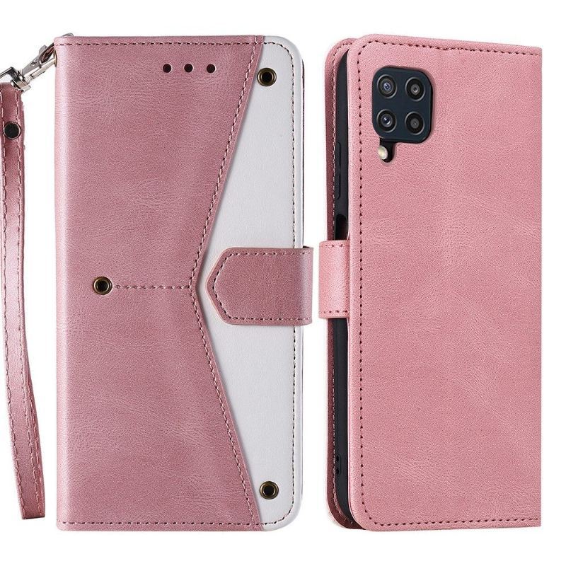 Obudowa Etui Na Telefon do Samsung Galaxy M32 z Łańcuch Etui Folio Bicolor Folio