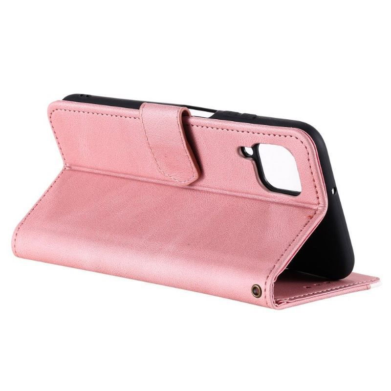 Obudowa Etui Na Telefon do Samsung Galaxy M32 z Łańcuch Etui Folio Bicolor Folio