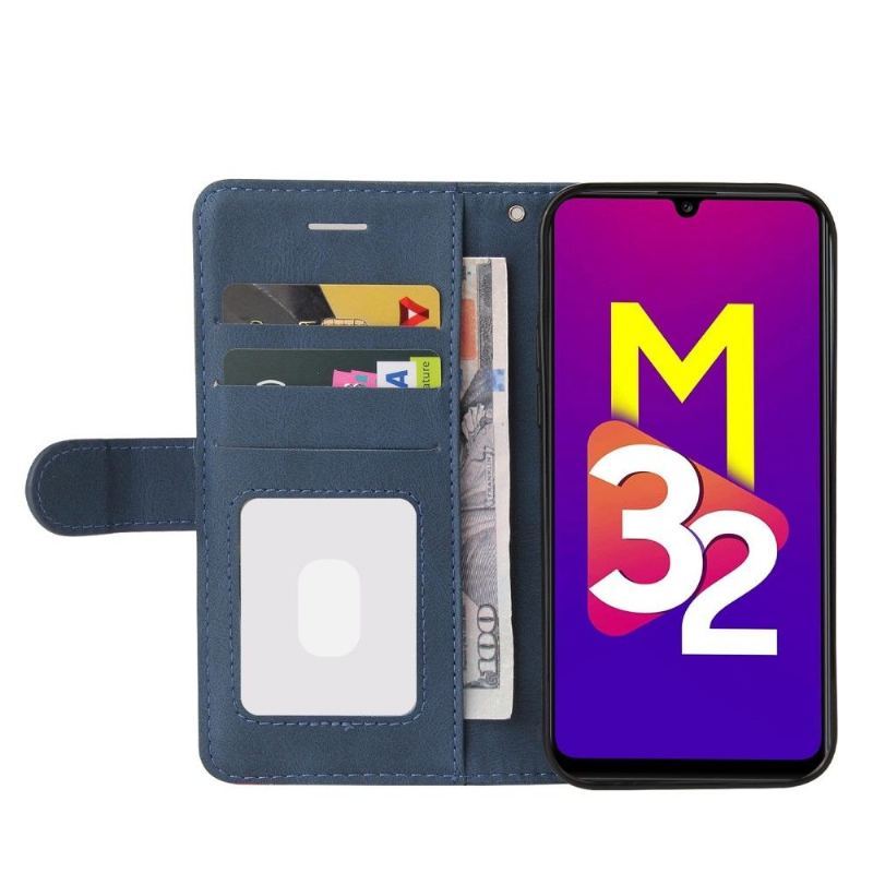 Skórzany Futerał do Samsung Galaxy M32 Bicolor Artystyczny