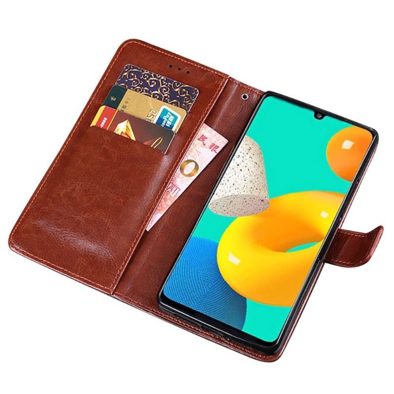 Skórzany Futerał do Samsung Galaxy M32 Etui Folio Idewei Folio Efekt Skóry