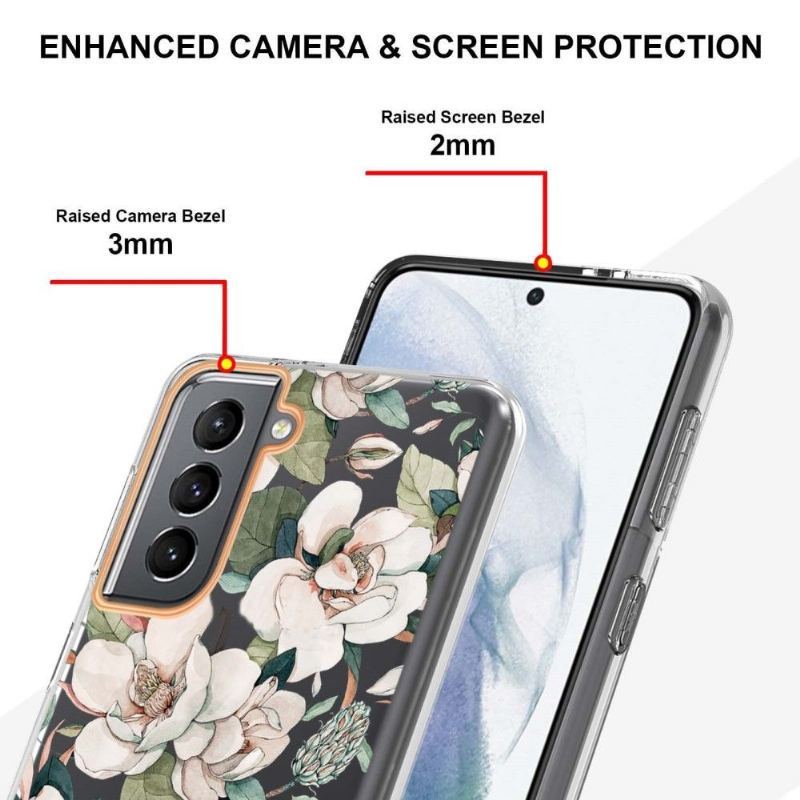 Etui do Samsung Galaxy S21 Plus 5G Gardenia Biały Kwiat