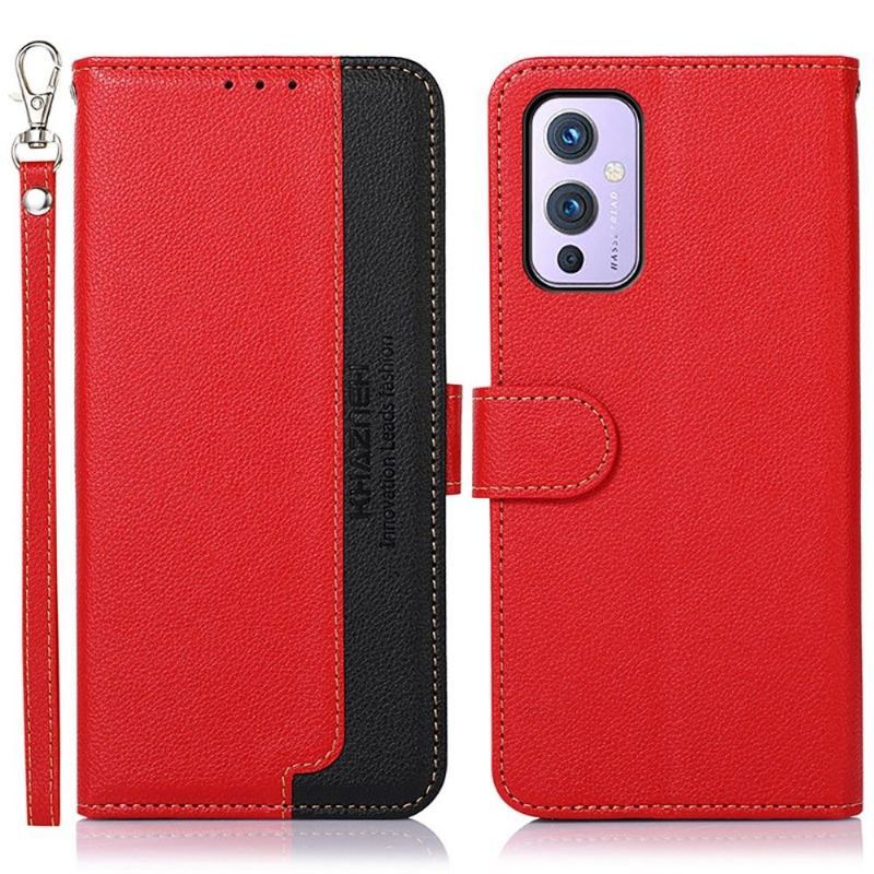 Etui Folio do OnePlus 9 Khazneh Odsłonięte Szwy