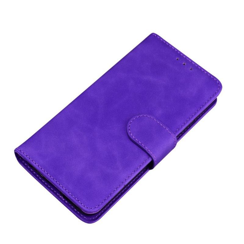 Etui Folio do OnePlus 9 Portfel Matowe Szwy Z Efektem Skóry