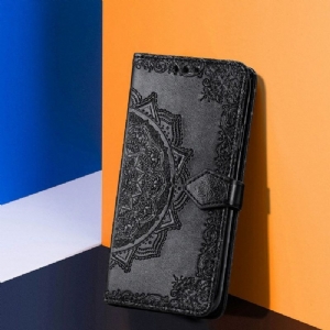 Skórzany Futerał do OnePlus 9 Mandala Relief Ze Sztucznej Skóry W Stylu Retro