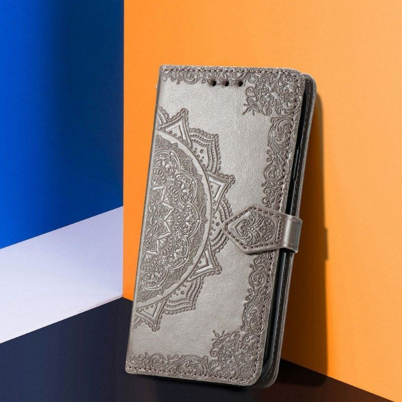 Skórzany Futerał do OnePlus 9 Mandala Relief Ze Sztucznej Skóry W Stylu Retro