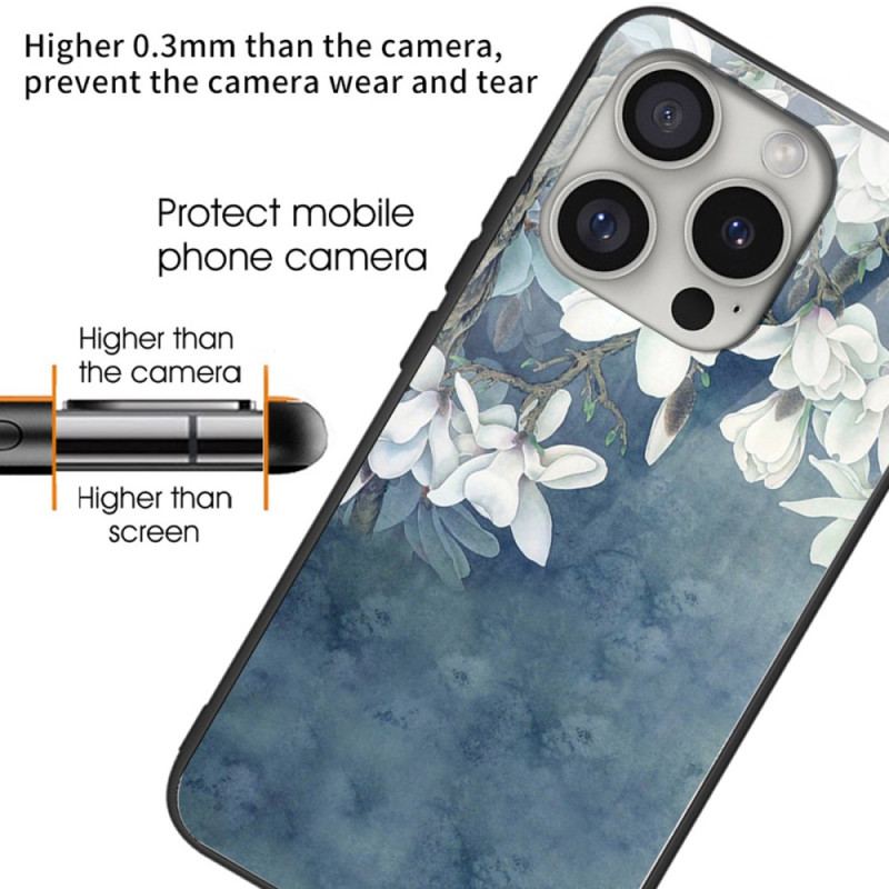 Etui Do iPhone 16 Pro Magnolie Szkło Hartowane