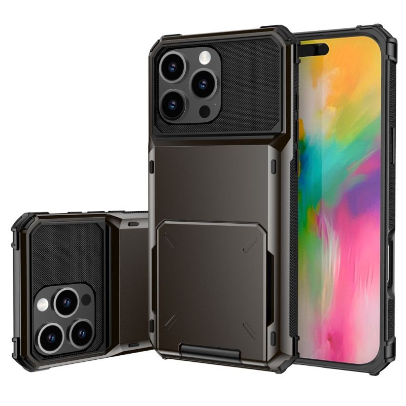 Etui Do iPhone 16 Pro Etui Na Karty Z Efektem Metalu