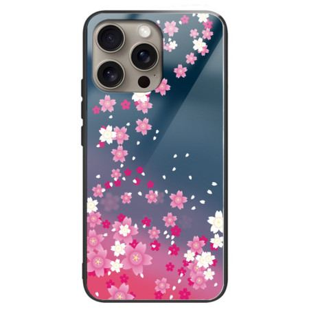 Etui Do iPhone 16 Pro Różowe Kwiaty Ze Szkła Hartowanego