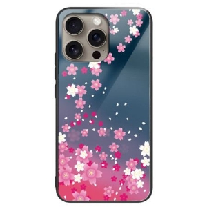 Etui Do iPhone 16 Pro Różowe Kwiaty Ze Szkła Hartowanego