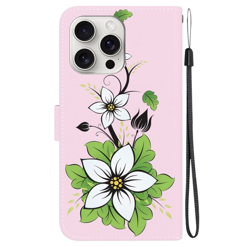 Etui Folio Do iPhone 16 Pro Lilia W Stringach