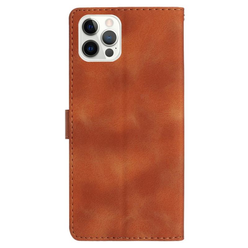 Etui Folio Do iPhone 16 Pro Nadruk W Kwiatowy Wzór