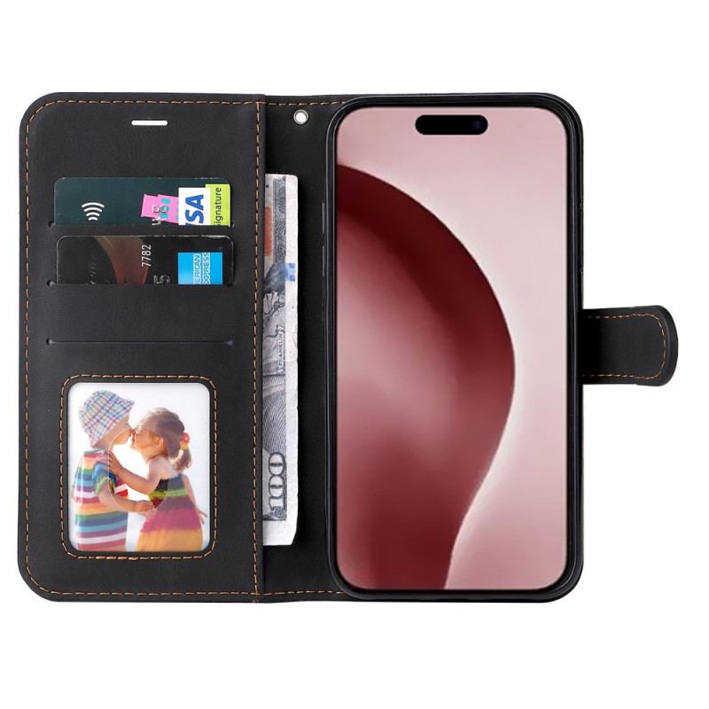 Etui Folio Do iPhone 16 Pro Trójkolorowy Z Paskiem