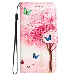 Etui Folio Do iPhone 16 Pro Wzór Kwitnącej Wiśni