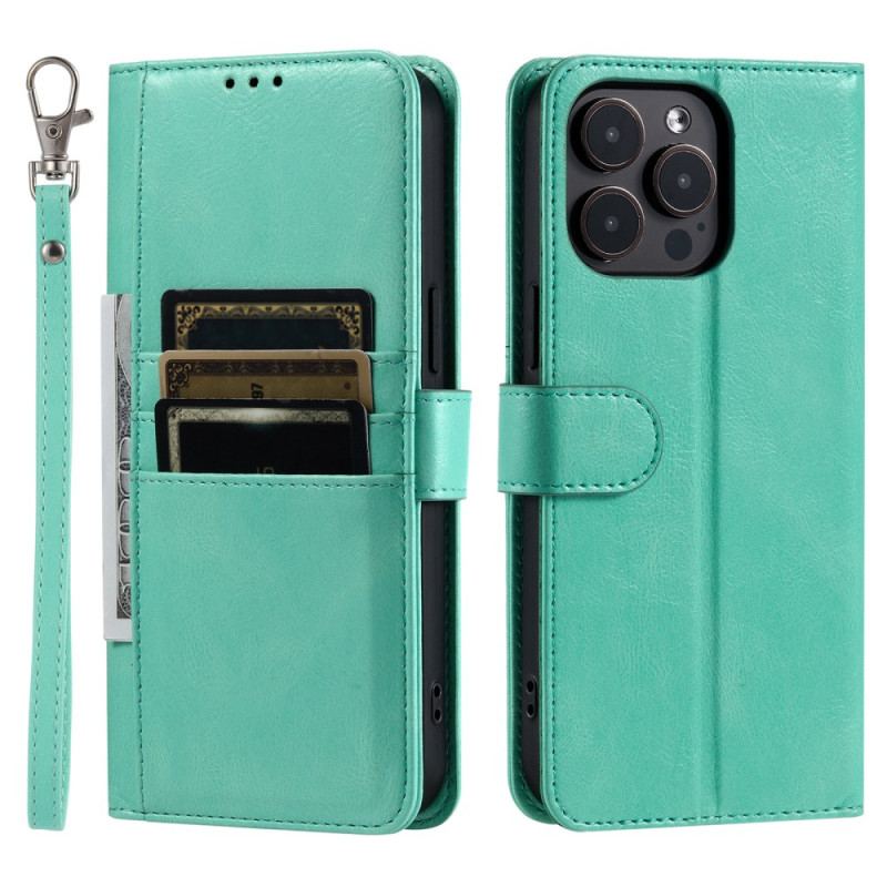 Etui Folio iPhone 16 Pro 6 Posiadaczy Kart Etui Ochronne