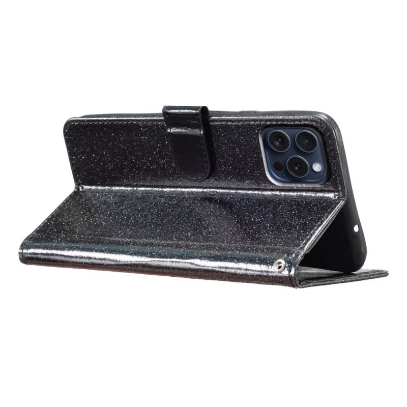 Etui Folio iPhone 16 Pro Brokat Etui Ochronne