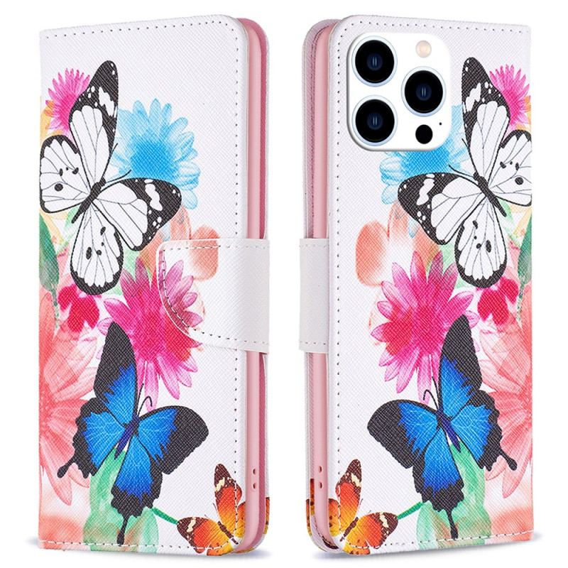 Etui Folio iPhone 16 Pro Dwa Motyle