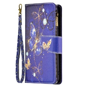 Etui Folio iPhone 16 Pro Fioletowy Portfel Z Motylami