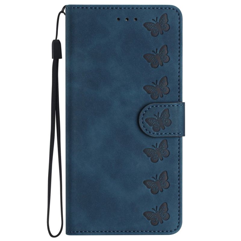 Etui Folio iPhone 16 Pro Fryz Motyli Etui Ochronne