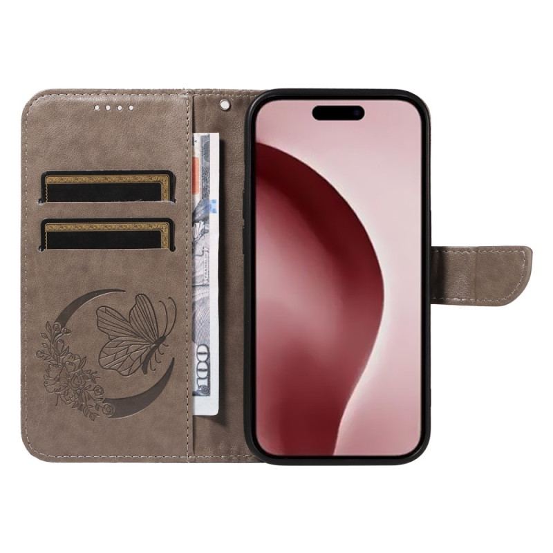 Etui Folio iPhone 16 Pro Graficzny Motyl