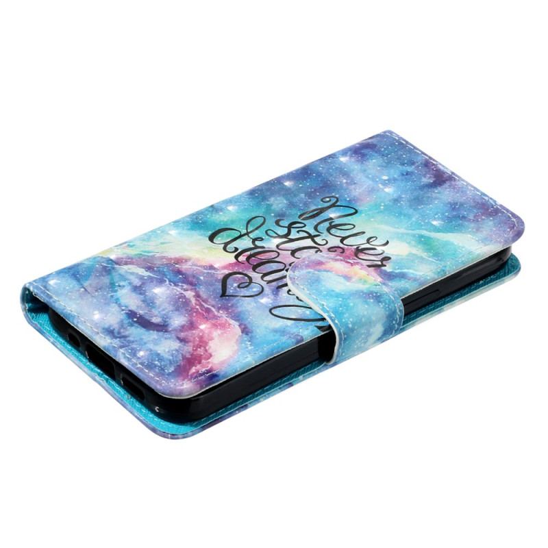 Etui Folio iPhone 16 Pro Gwiaździste Niebo Z Paskiem Etui Ochronne