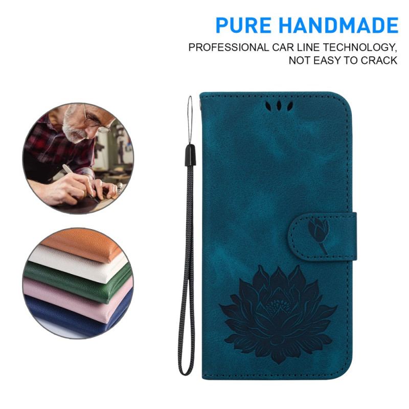 Etui Folio iPhone 16 Pro Kwiat Lotosu Etui Ochronne